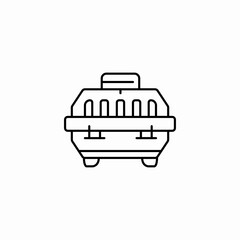 pet carrier box icon sign vector