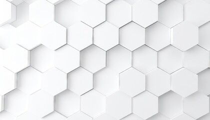 Fototapeta premium White Hexagon Honeycomb Pattern Abstract Geometric Background