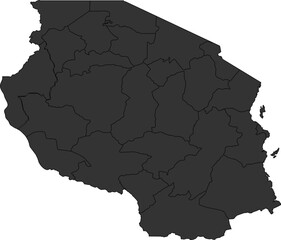 Tanzania map vector illustration 