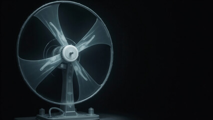 扇風機のX線写真、換気扇、ファン、モノクロ