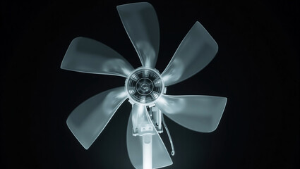 扇風機のX線写真、換気扇、ファン、モノクロ