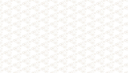 Brown geometric and floral pattern on white background