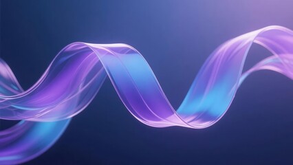 Abstract Twisted Ribbon in Gradient Colors