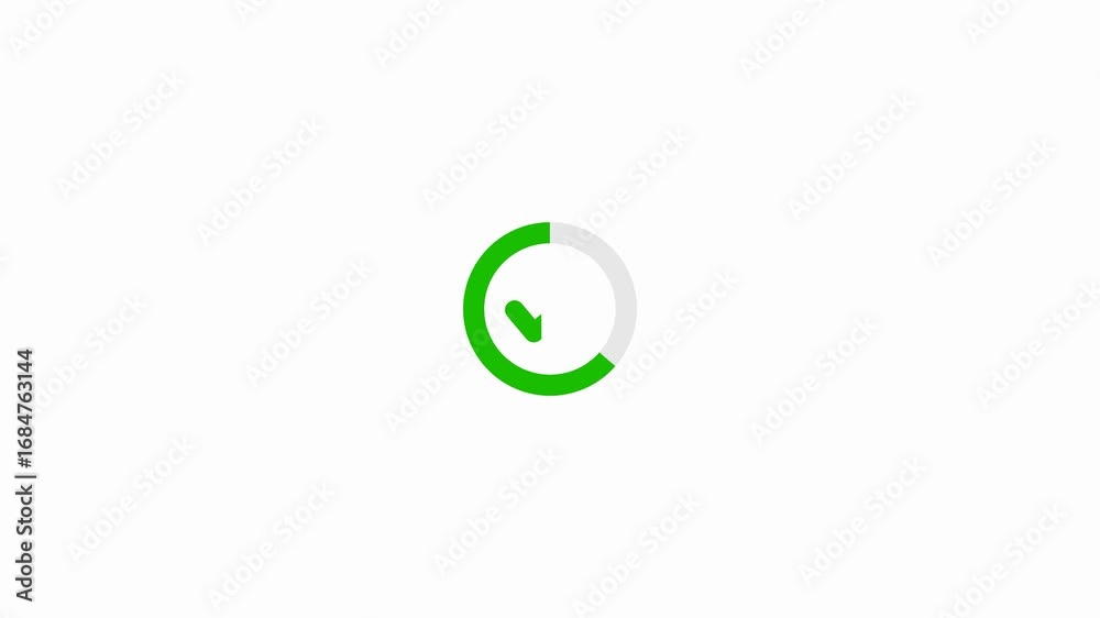 Wall mural installer animated button design, button converts into loading circle with success tick.