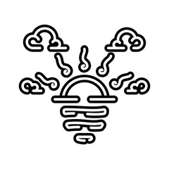 sunset icon vector design template elegant style