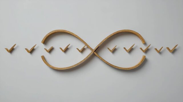 A large gold and white sign with a large X in the middle. There are many birds on the sign. Tick marks arranged in infinity loop icon, vote-a-rama minimal conceptual symbolic vote process