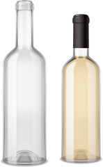 wine bottle isolated on white