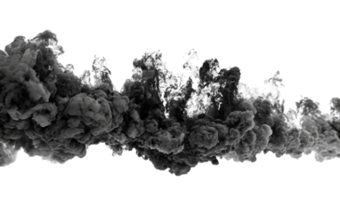 Dark, swirling ink clouds against a black background