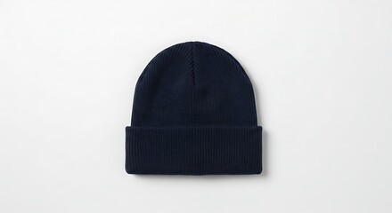 深紺ニット帽の静謐な佇まい