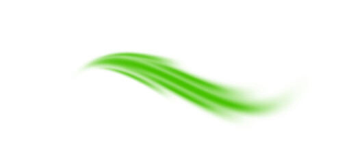 Green glowing light trail vector - green line effect, winding green path, wave , curved energy...