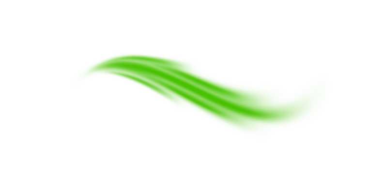 Green glowing light trail vector - green line effect, winding green path, wave , curved energy vortex, futuristic background on a transparent PNG background