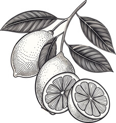 lemon line art design