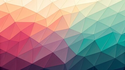 Obraz premium Abstract geometric background with pastel colors and triangular polygon shapes,low poly gradient background