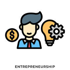 Entrepreneurship Lineal Color Icon