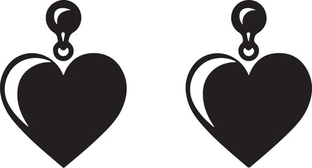 Heart Earrings Vector Bundle
