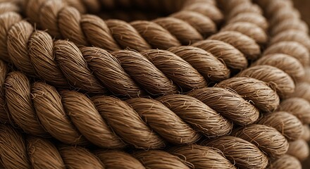 Intricate Brown Rope: A Textured, Natural Fiber Study