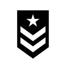 Military chevron rank - vector icon