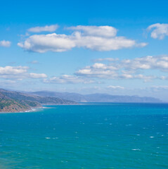 emerald sea bay at the summer sunny day