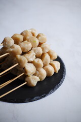 A plate of pentol cilok 