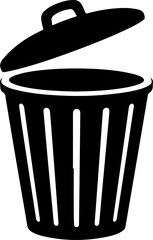 trash bin silhouette Vector illustration