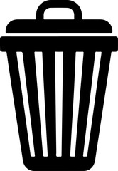 trash bin silhouette Vector illustration