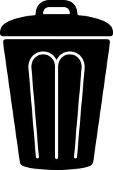 trash bin silhouette Vector illustration