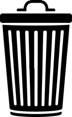 trash bin silhouette Vector illustration