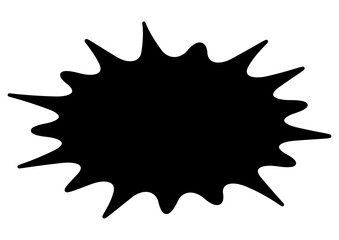 漫画風黒い爆発フレーム・強調効果の吹き出し背景素材