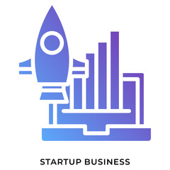 Startup Business Gradient Glyph Icon