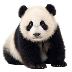 Obraz premium cute panda sitting panda bear panda cub panda cartoon panda portrait panda animal panda pet transparent background image