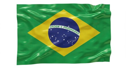 Waving flag of Brazil a symbol of national pride and identity.