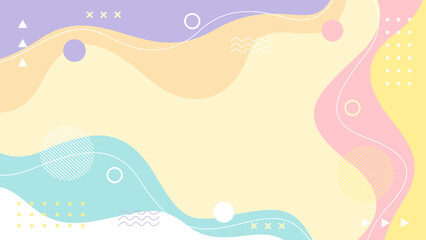 Abstract colorful pastel geometric background. Modern vector wallpaper. Suitable for web design, banners, templates, covers, posters, and more