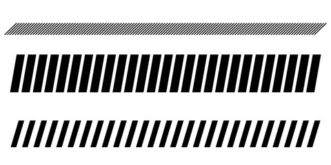 Abstract geometric diagonal line border modern divider strip with slash grid lines and dashed tape pattern perfect for decoration graphic design and templates