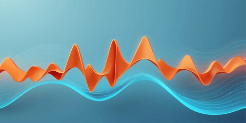 Abstract blue vector illustration with a wavy pattern for a winter holiday background