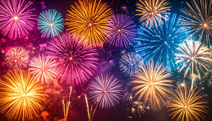 夜空一面の花火