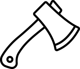 Black axe icon - outline