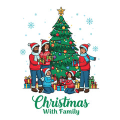 Aesthetic Merry Christmas Graphic Santa Claus