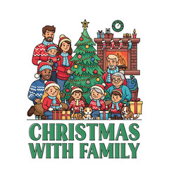 Aesthetic Merry Christmas Graphic Santa Claus