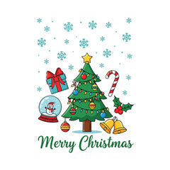 Aesthetic Merry Christmas Graphic Santa Claus