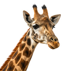 Obraz premium close up side view of a giraffe head giraffe head giraffe animal giraffe closeup giraffe portrait giraffe face tall animal giraffe side view transparent background image