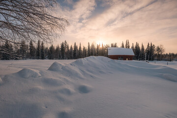 Scenic Lapland nature, where untouched wilderness meets northern lights and endless winter horizons.