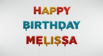 Celebrating Birthday with Colorful Letter Balloons Decoration