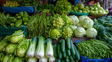 fresh vegetables at the market