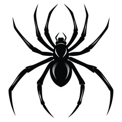 Striking Black Widow Spider Illustration A Detailed Depiction of Arachnid Beauty and Intricate Anatomy in High Resolution
