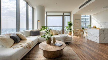 modern living room with sofa