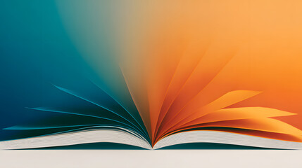 open book with colorful pages