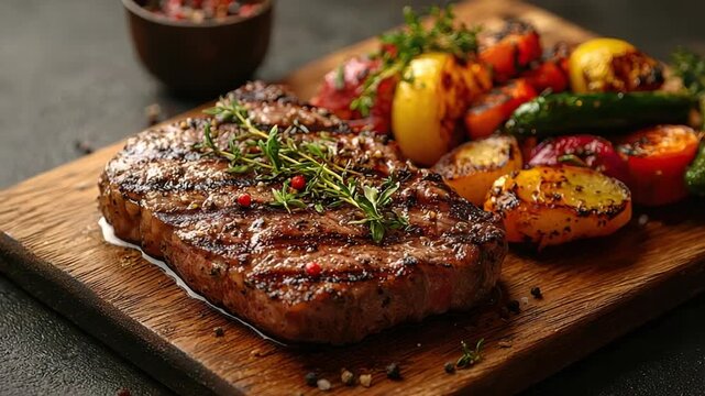  aussie beef steak from queensland australian food, orbit video