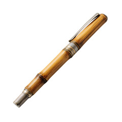 Naklejka premium Bamboo pen eco friendly natural writing