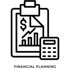 Financial Planning Line Icon