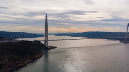 Aerial view of Yavuz Sultan Selim Bridge